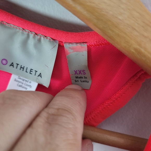 Athleta Vibrant Coral Tank Top SZ Xxs - Picture 2 of 4